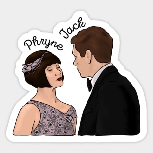 Phryne and Jack at the Theater Sticker